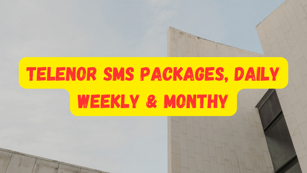 Telenor SMS Packages, Daily Weekly & Monthy-min